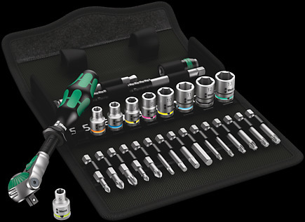 05004016001 8100 SA 6 ZYKLOP SPEED RATCHET SET 1/4&quot; DRIVE, METRIC