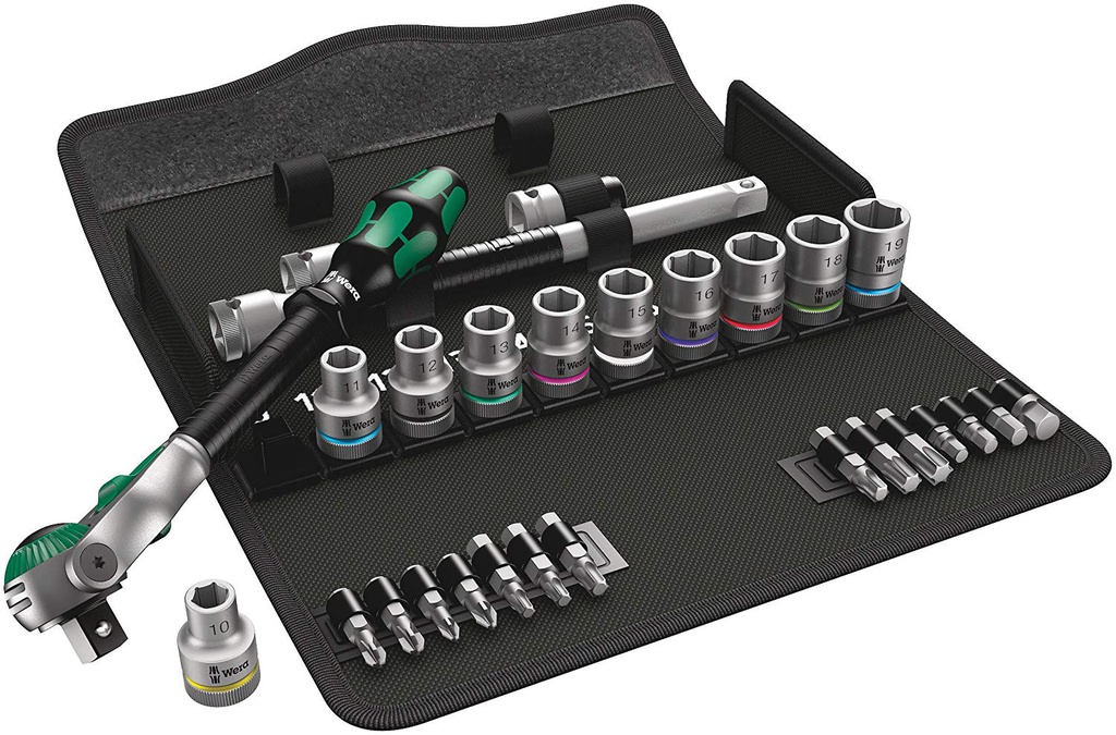 05004076001 8100 SC 6 ZYKLOP SPEED RATCHET SET 1/2&quot; DRIVE, METRIC