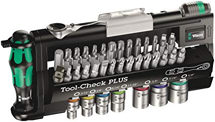 05056491001 TOOL-CHECK PLUS IMPERIAL BITS ASSORTMENT WITH RATCHET+SOCKETS